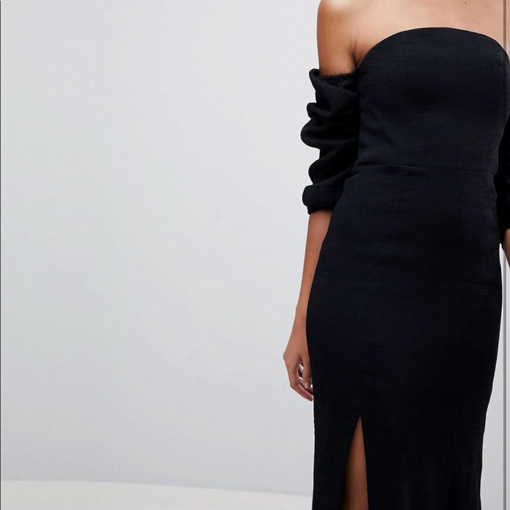 C/Meo Collective Off Shoulder Split Gown Dress - Picture 2 of 4